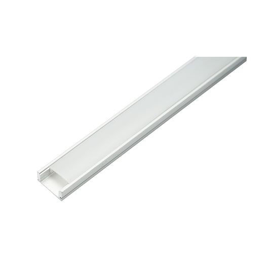 Aluminum profile for LED strip 17.4x7x2000mm, applied with a frosted diffuser, maximum strip width 12mm Breckner Germany