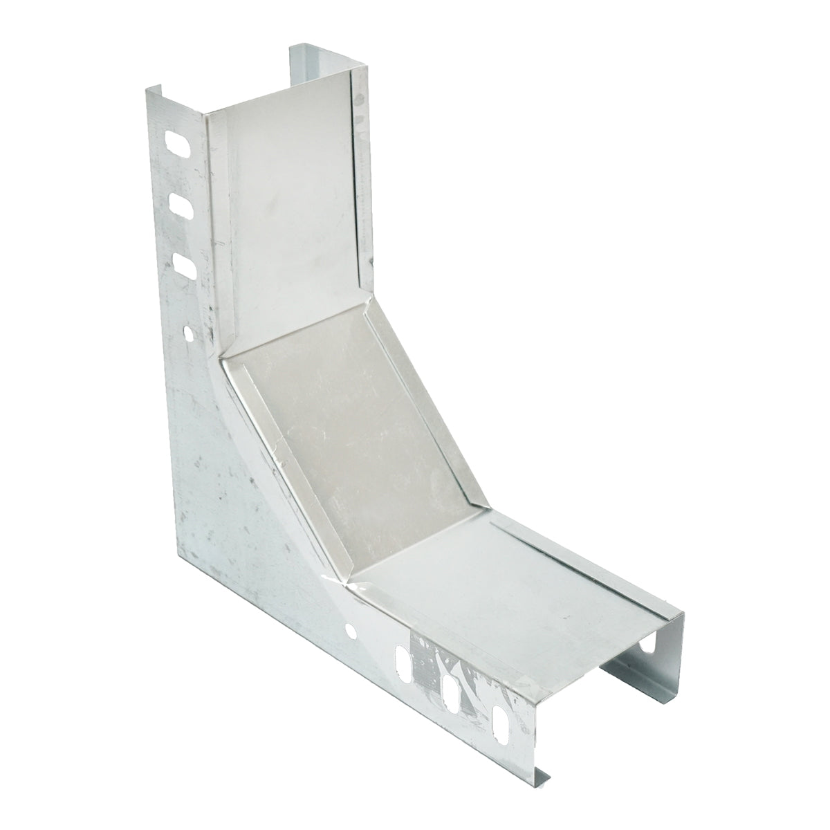 Vertical elbow 90 degrees for ascending from galvanized steel for gutter 100x50mm