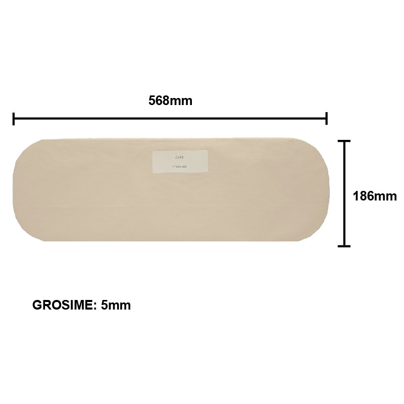 Window 568x186x5mm front (eye) square cabin old type UTB U-650