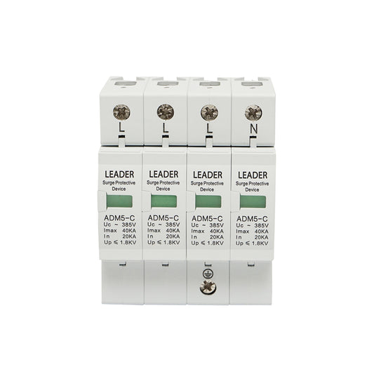 Surge arrester with signaling for photovoltaic systems LA-SPD-4P-40kA-385V Leader