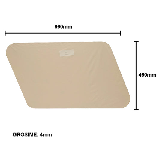 Window 860x460x4mm mobile side for new type UTB U-650 conical cabin