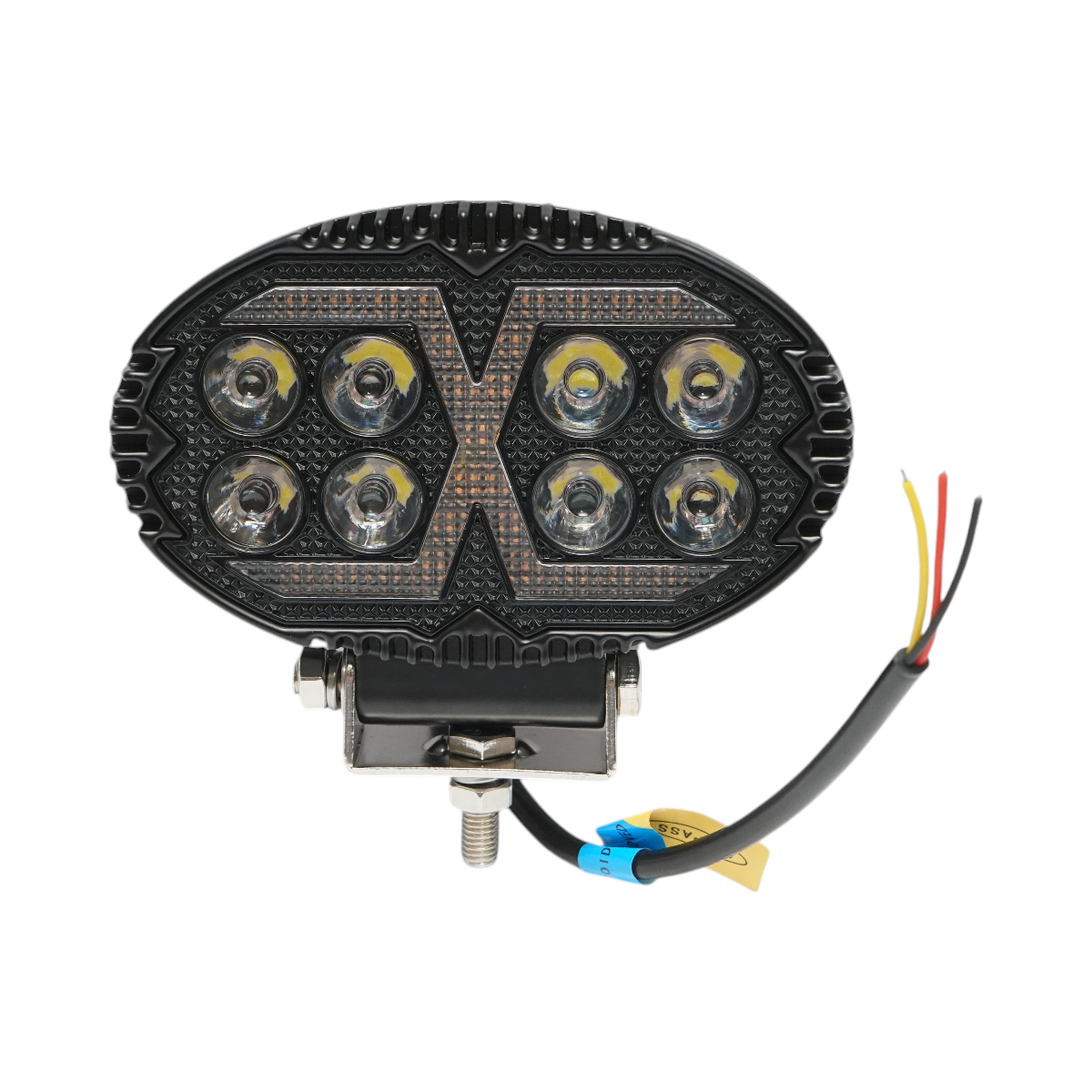 LED oval projector with DRL 9-80V, 24W, white-yellow, aluminum housing IP67 Breckner Germany