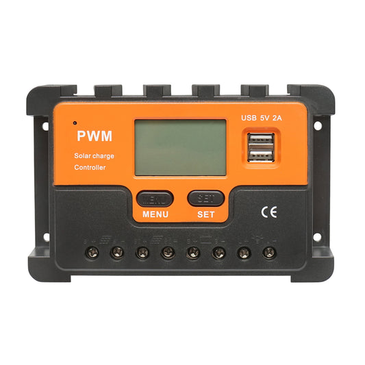 Voltage regulator for solar panel 30A 12V/24V 2X USB port 5V/2A Breckner Germany