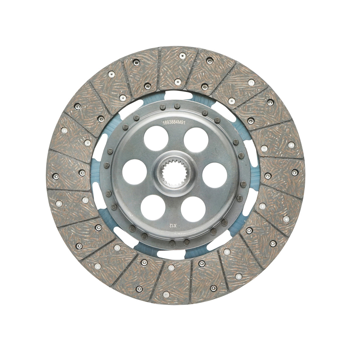 Clutch disc with an outer diameter of 300mm, inner diameter 1-25.4mm, inner diameter 2-29.5mm, 21 grooves for Massey Ferguson, Landini OEM 1693884M91