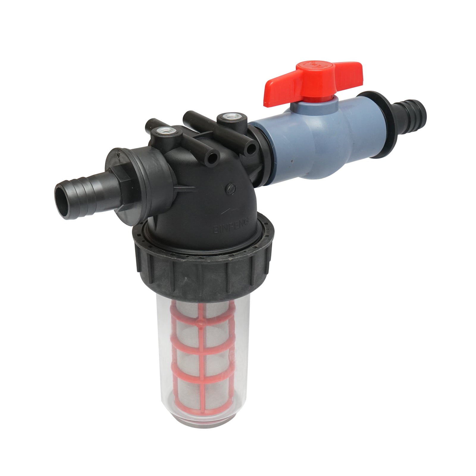 Filter for herbicide sprayer with tap