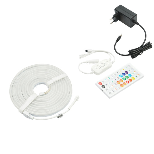 3m RGBIC smart LED strip, 24V DC, bluetooth, remote control, SurpLife application IP65 Breckner Germany