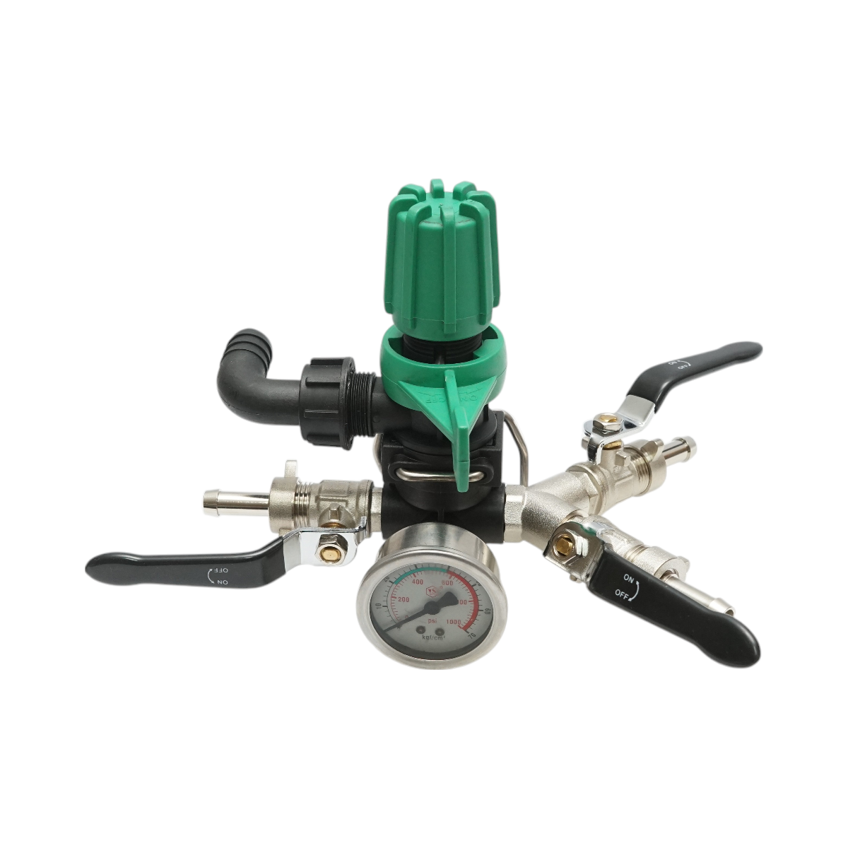 Distributor with 3 outlets for herbicide sprayer, glycerin manometer 1000 PSI
