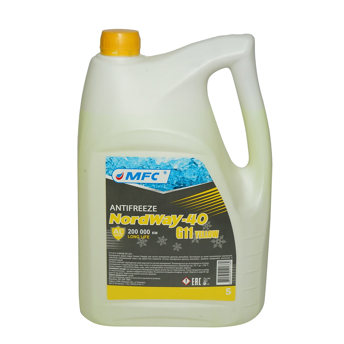 Antifreeze G11 yellow concentrated -40 degrees 4.2 Kg NordWay