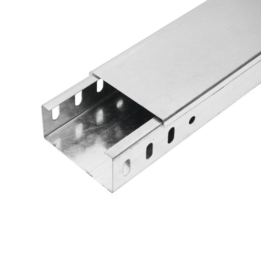 Non-perforated galvanized metal gutter 50x100x2000mm