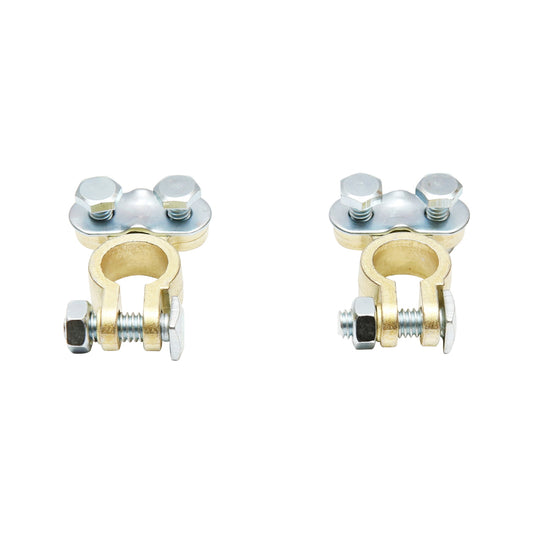 Set of bronze battery terminals with screw fastening