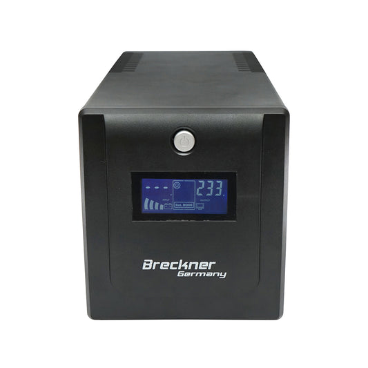 UPS 1000VA/600W with 2x7.5Ah batteries and 4 schuko sockets, LCD, USB Breckner Germany