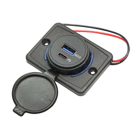 Universal dual car charger 12-24V, Type C, USB Breckner Germany