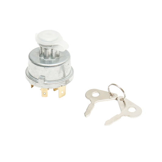 12V ignition switch, diameter 54mm, water protection, fixing thread diameter 16mm, 6 pins for Forest Tractor, Perkins, Case, Massey Ferguson