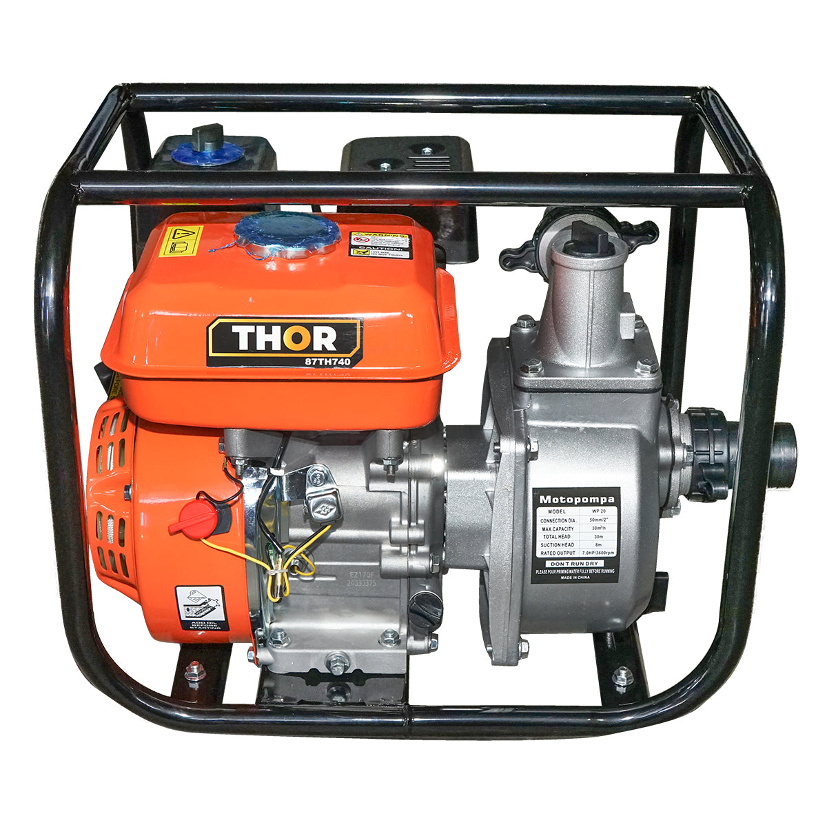 WP20 motopump with 7.5 HP gasoline engine, maximum flow rate 30 m3/h Thor