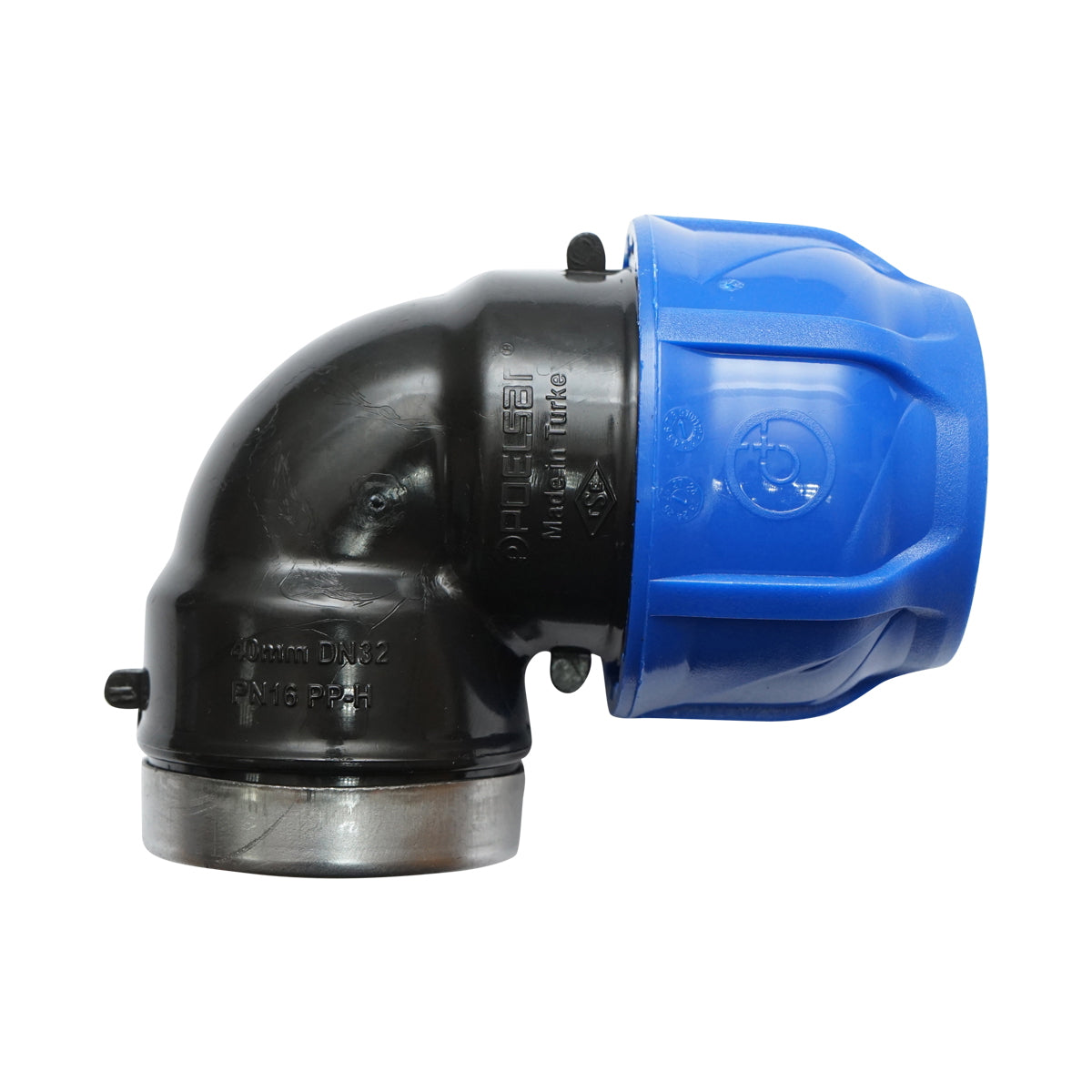 Compression fitting mother inner thread D40mmx1-1/4 PN 16 bar for PEHD irrigation systems