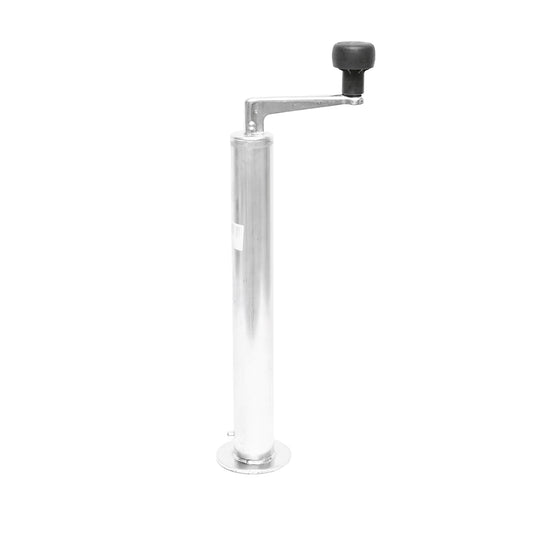 Adjustable support leg for trailer with a diameter of 48mm, minimum height 390mm, maximum 640mm.