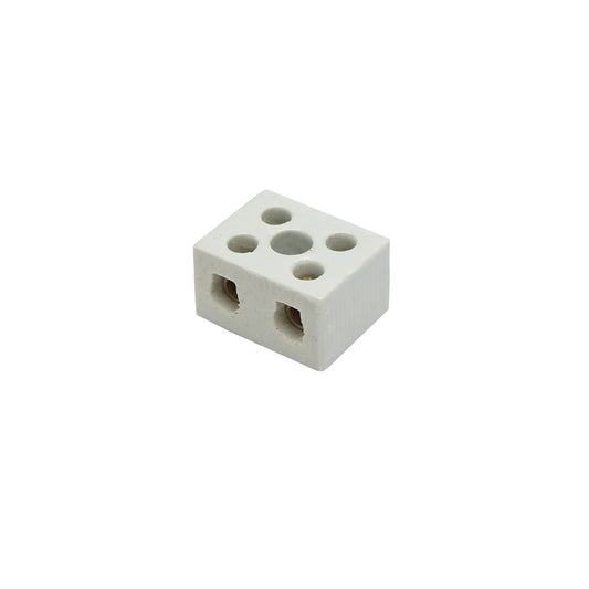 Ceramic connection strip 30A, 2 poles 0.5-6mm Leader