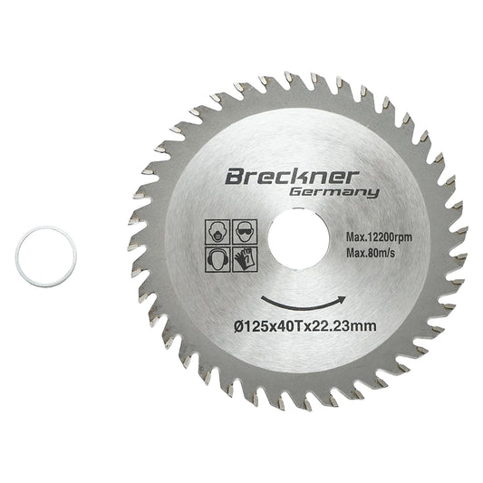 Circular saw blade for wood 125x1.2x22.23mm, 40 teeth Breckner Germany