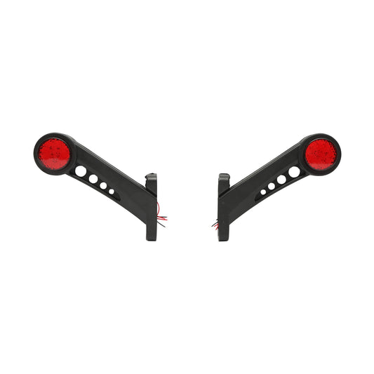 Set of side marker lamps with LED 12-24V, red-white, flexible PVC Breckner Germany