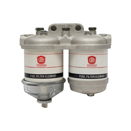 Double diesel filter battery at 90 degrees with glass cap UTB U-650