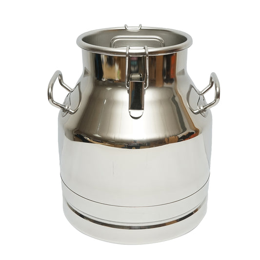 Stainless steel milk can with lid 20L cow milking machine Breckner Germany