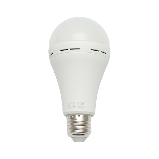 LED bulb 12W, 220V, E27, cold light 6500K, emergency with backup system and rechargeable battery 1200mah