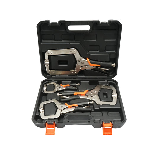 C-type locking pliers set with 4 pieces
