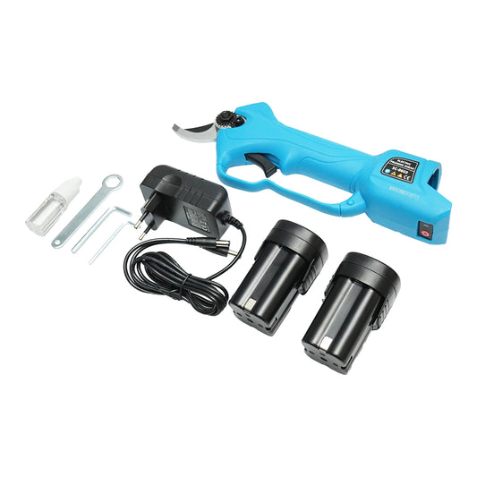 850W electric garden shears with 2 Li-ion batteries 16.8V, diameter 0-28mm