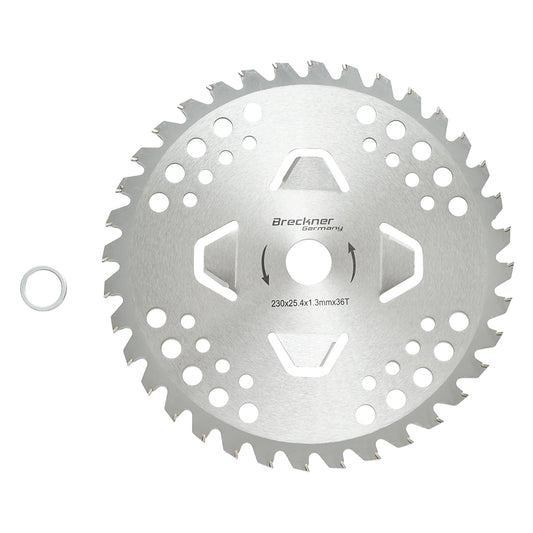 Circular saw disc 230x25.4x1.3mm, 36 teeth for shoulder brush cutter Breckner Germany