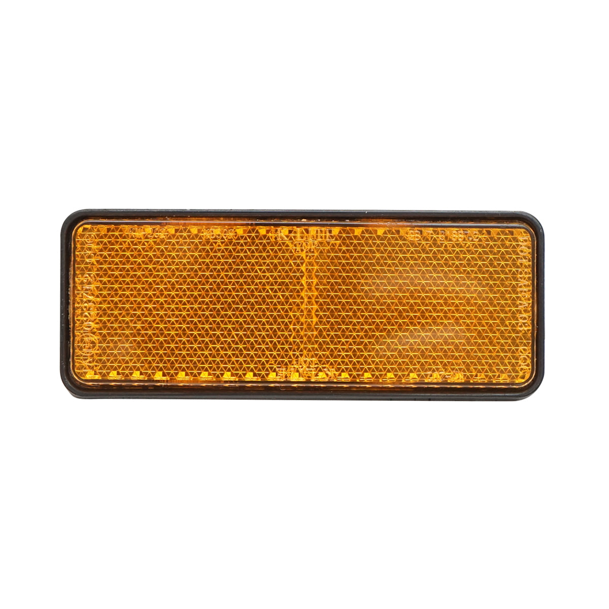 Rectangular reflective sticker with adhesive 90x32mm yellow lateral Breckner Germany