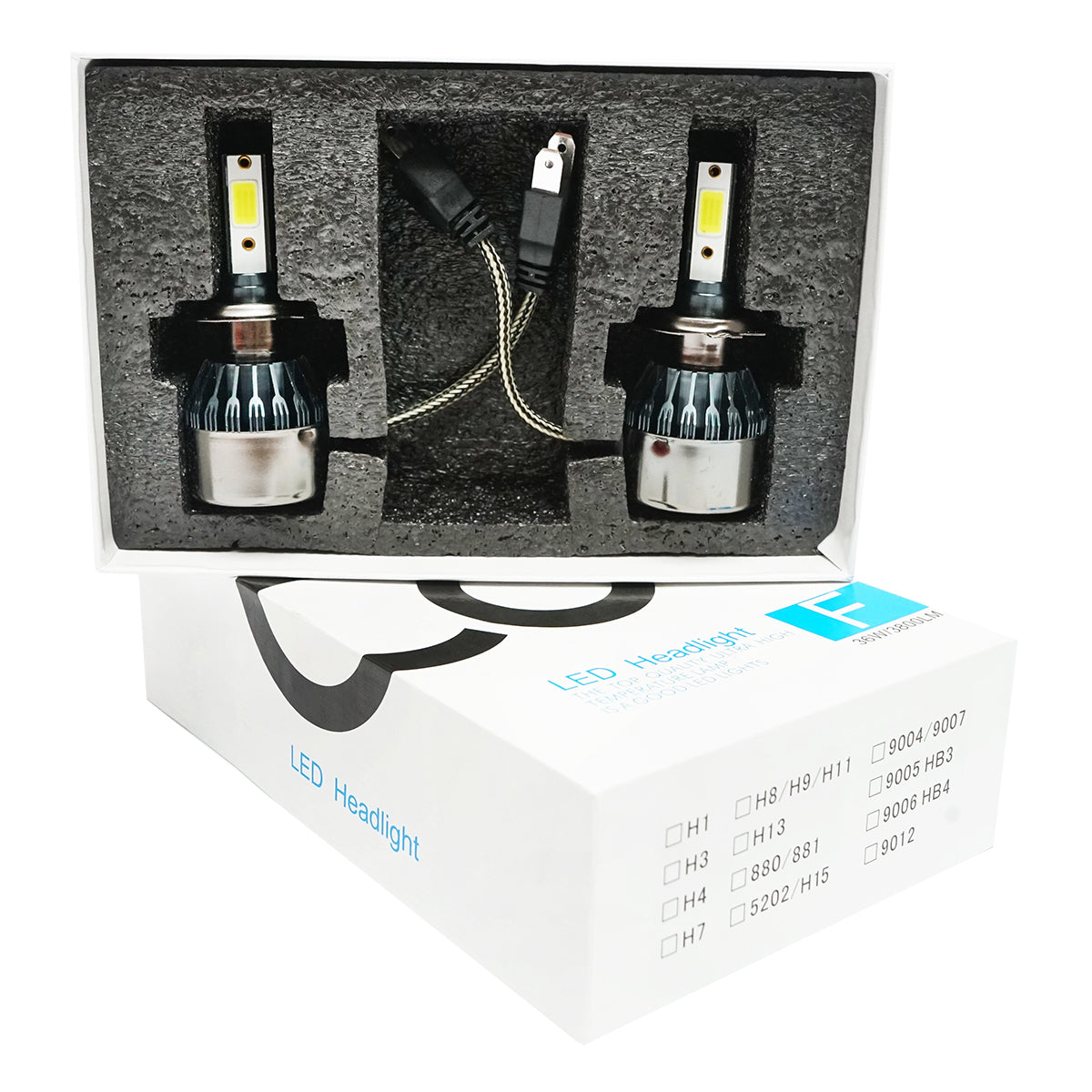 Set of 2 LED bulbs H7 36W/3800LM C6-H7, 12V, 6500K