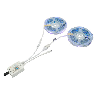 Smart LED strip 2x10m, 12V with remote control, voice control, bluetooth, USB application, 20m RGB Breckner Germany