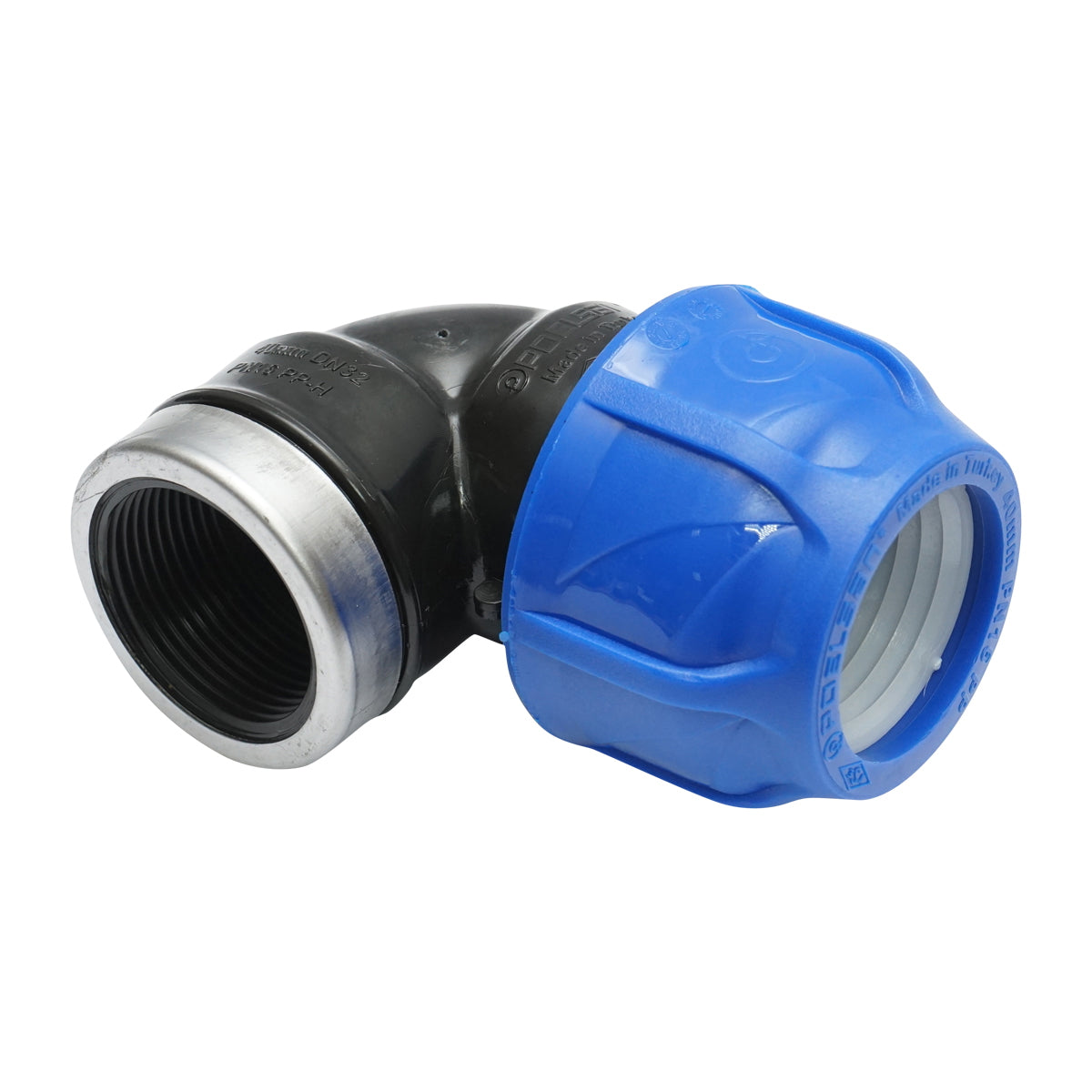Compression fitting mother inner thread D40mmx1-1/4 PN 16 bar for PEHD irrigation systems