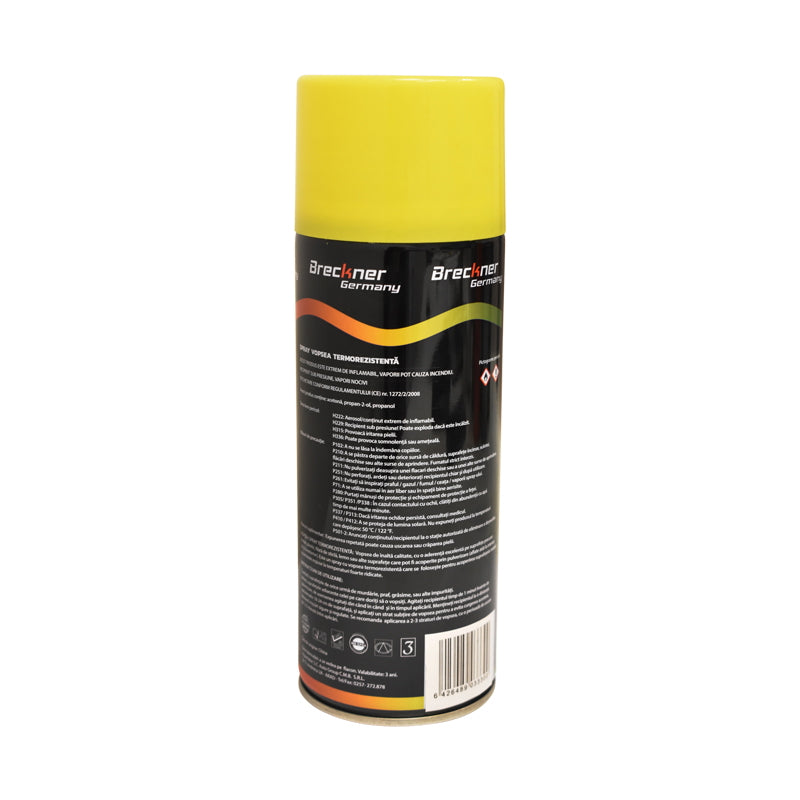 Acrylic heat-resistant spray paint at 400 degrees yellow 450ml Breckner Germany