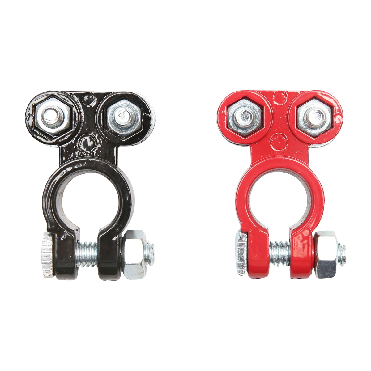 Set of red and black battery terminals with screw fastening Breckner Germany