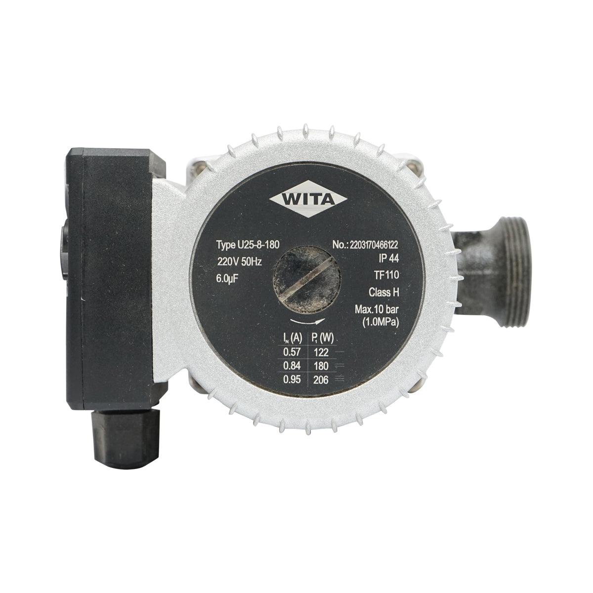 WITA U25-8-180 water recirculation pump for the heat pump