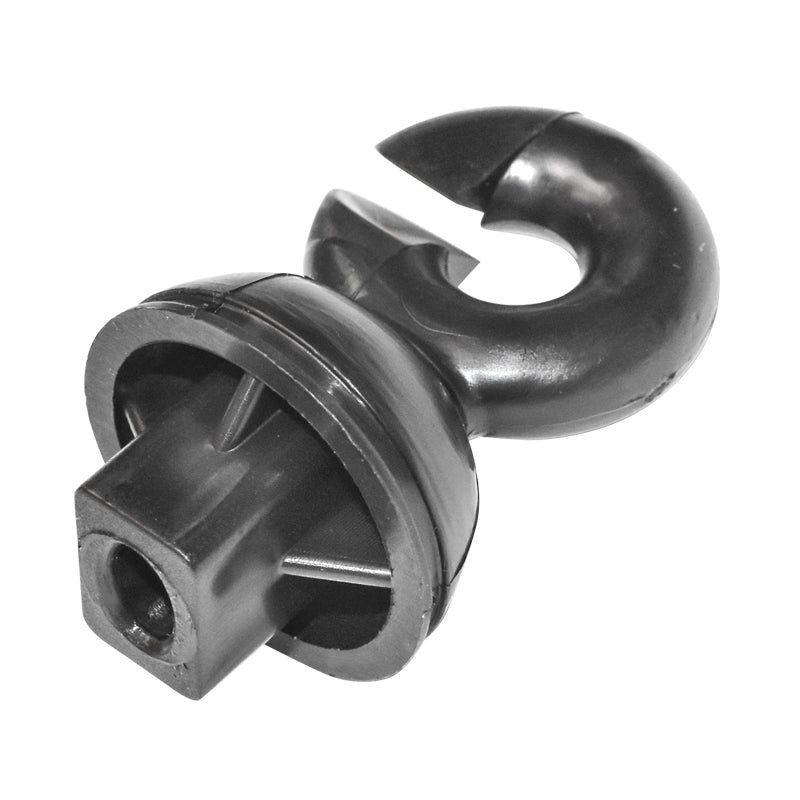 Black ring isolator for metal pole 59x33mm electric fence Breckner Germany