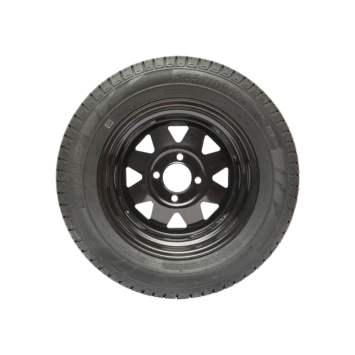 The wheel with a rim and 4 holes for a trailer (165/70R13)