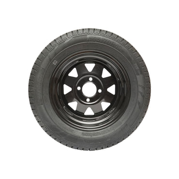 The wheel with a rim and 4 holes for a trailer (165/70R13)