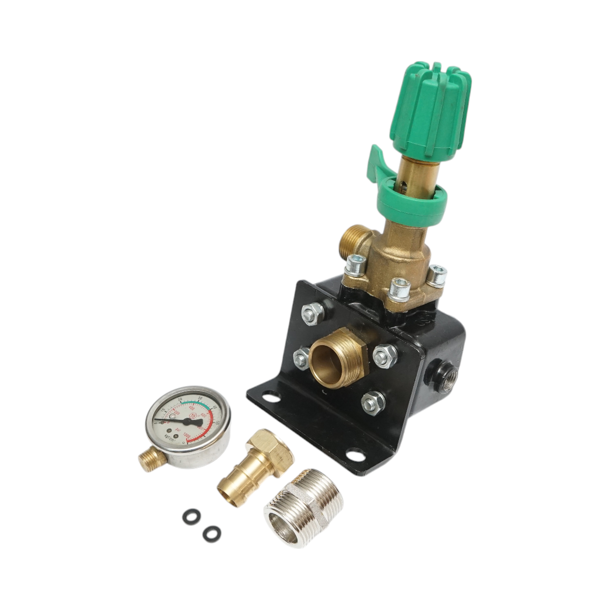 Pressure adjustment tap with glycerin manometer for herbicide applicator