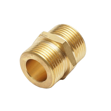 Flexible, corrugated stainless steel pipe adapter with DN16-3/4 sealing