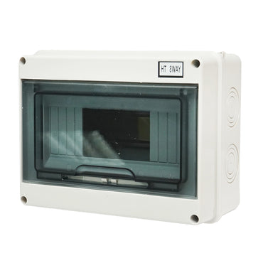 Single row fuse board, 8 modules 215x210x100mm IP65