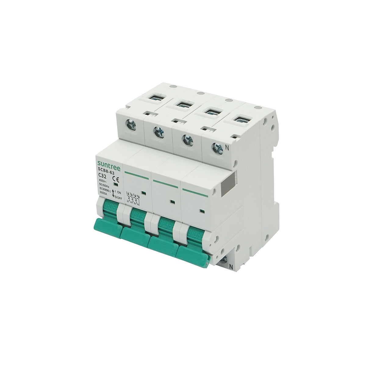 Automatic circuit breaker 3P+N, 32A 400VAC Suntree