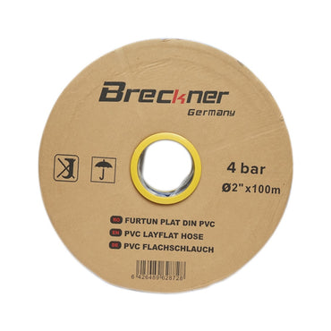 Flat water irrigation hose made of PVC 2 toll length 100m, PN4 Breckner Germany