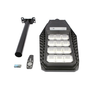 200W LED solar street lamp, 6500K, IP65 with solar panel, motion sensor, and pole mounting Breckner Germany