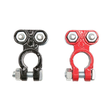 Set of red and black battery terminals with screw fastening Breckner Germany