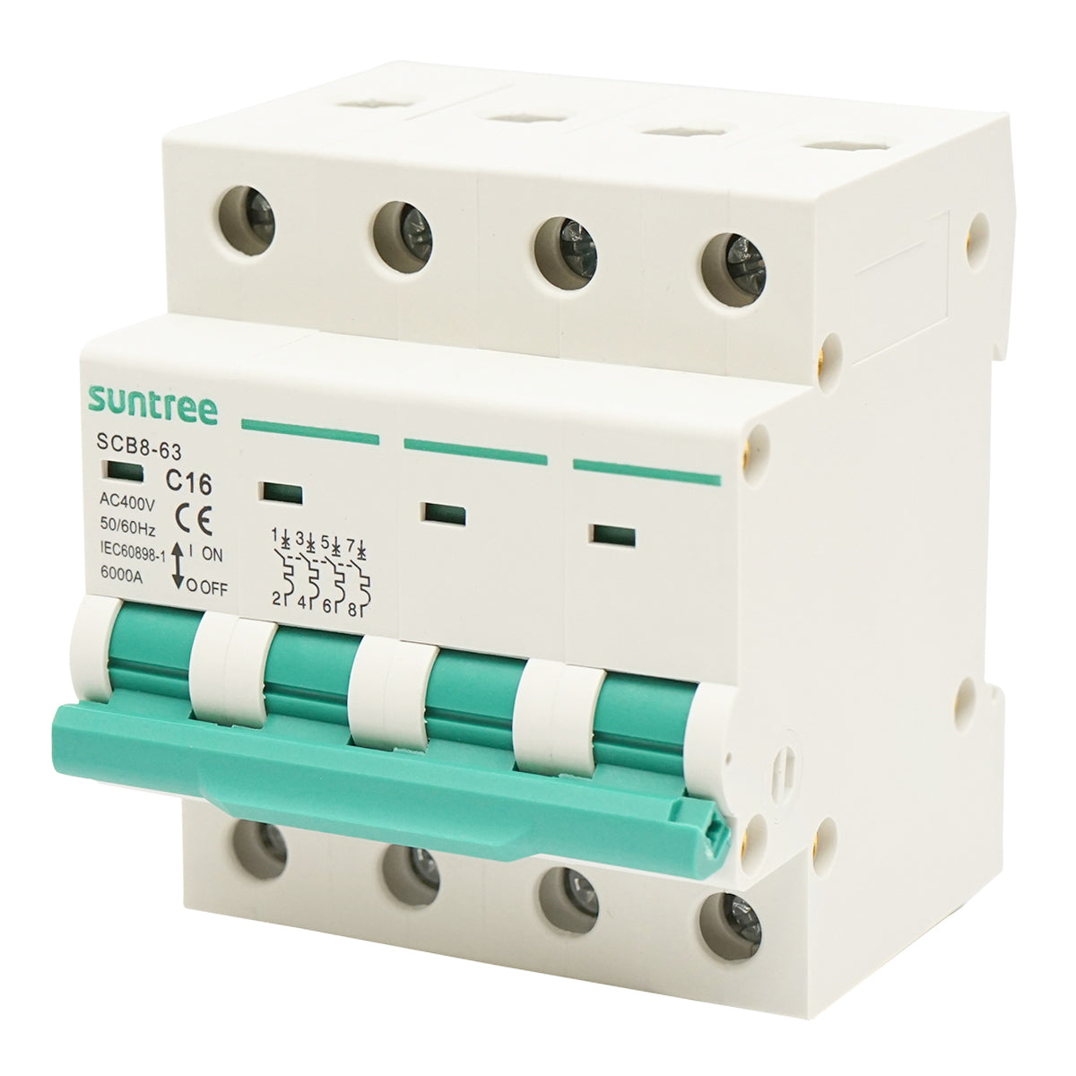 Automatic circuit breaker 4P, 16A 400VAC Suntree
