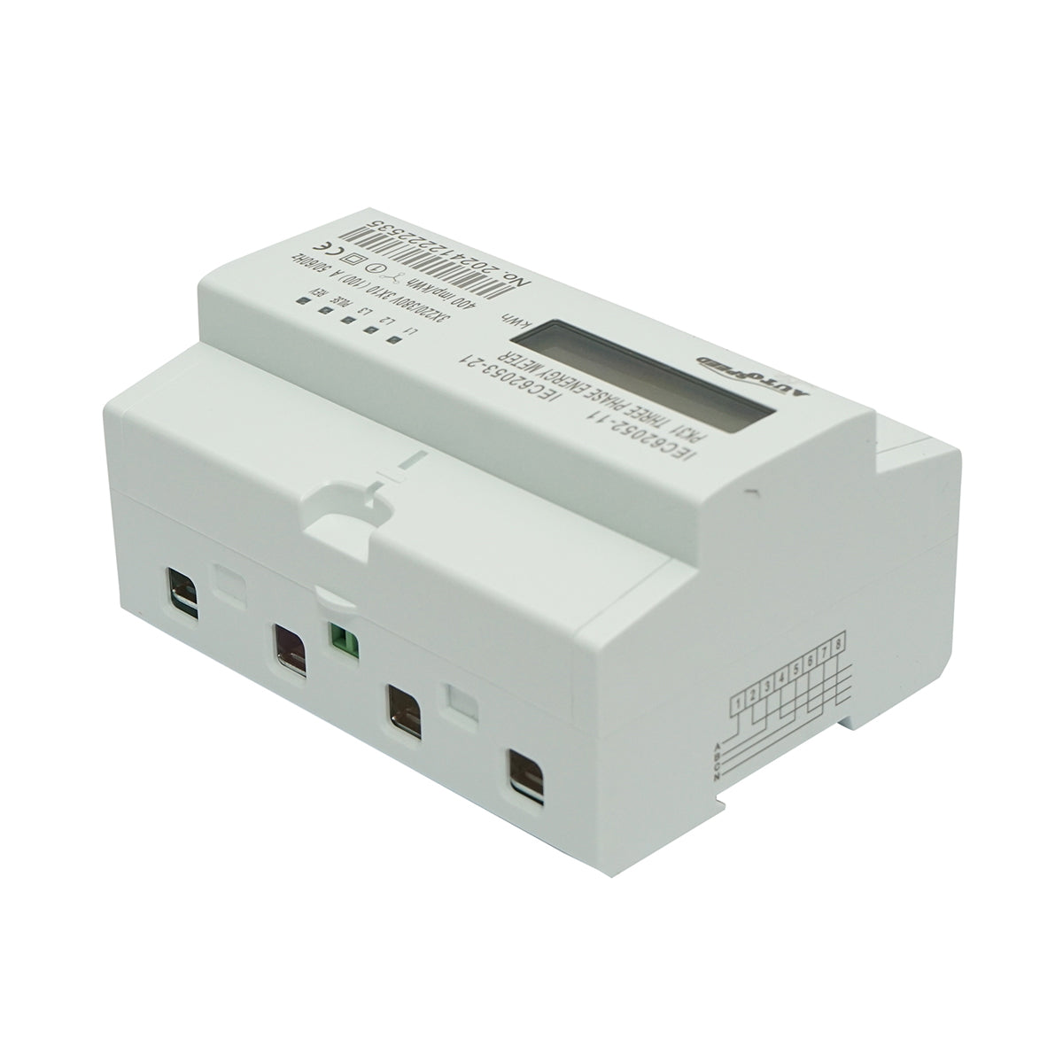 Meter, three-phase digital smart meter 380 VAC, 3x100A, DIN rail 7 modules MF0028-02816