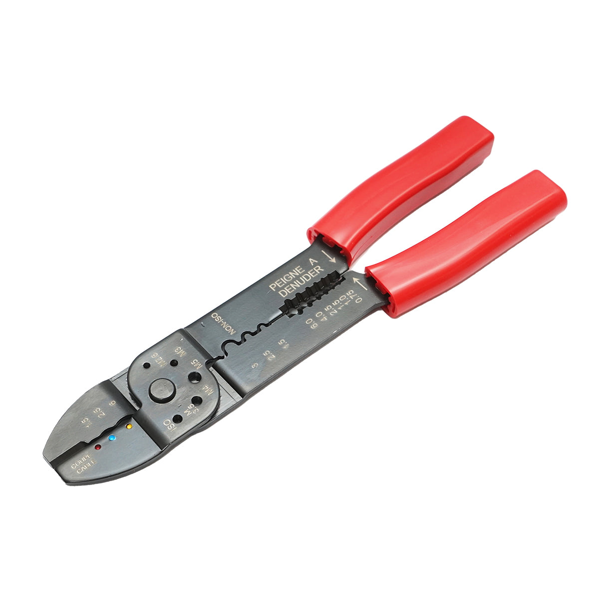 Crimping and stripping pliers for electrical cables 0.75-6mm