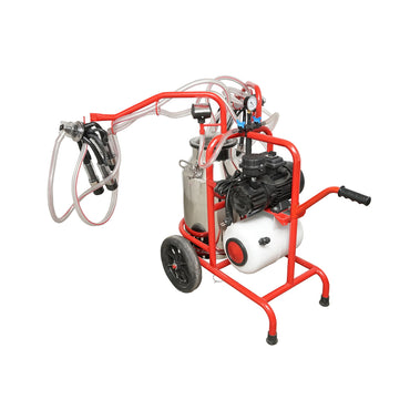 Milking machine for cows with a 160cc collector group, galvanized chassis, 40L stainless steel tank, 2 stations Breckner Germany